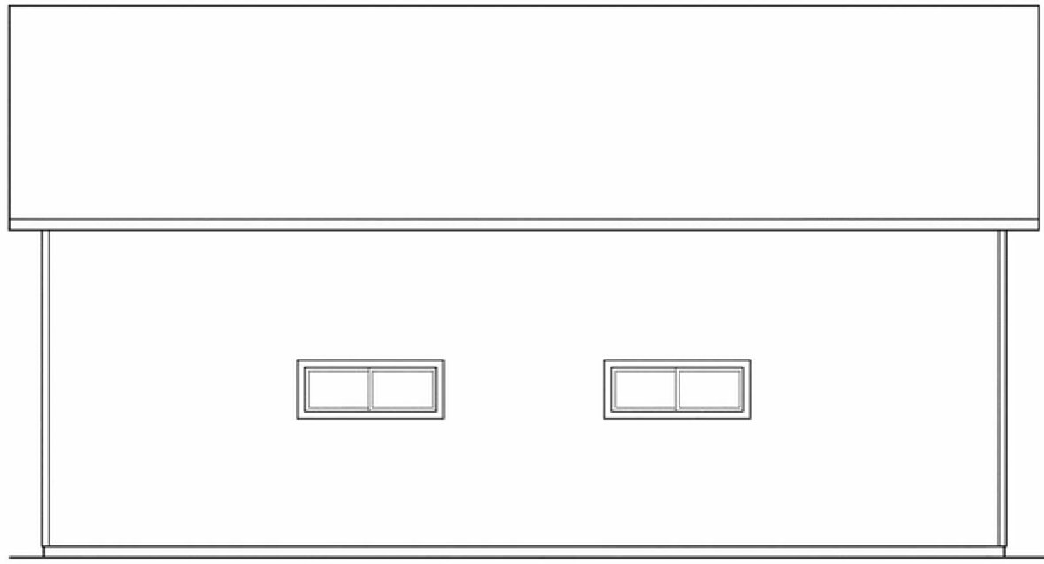 Left Elevation for House Plan #344851