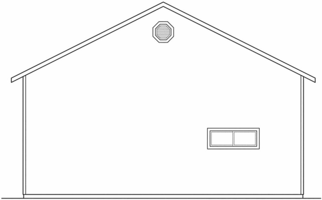 Rear Elevation for House Plan #344851