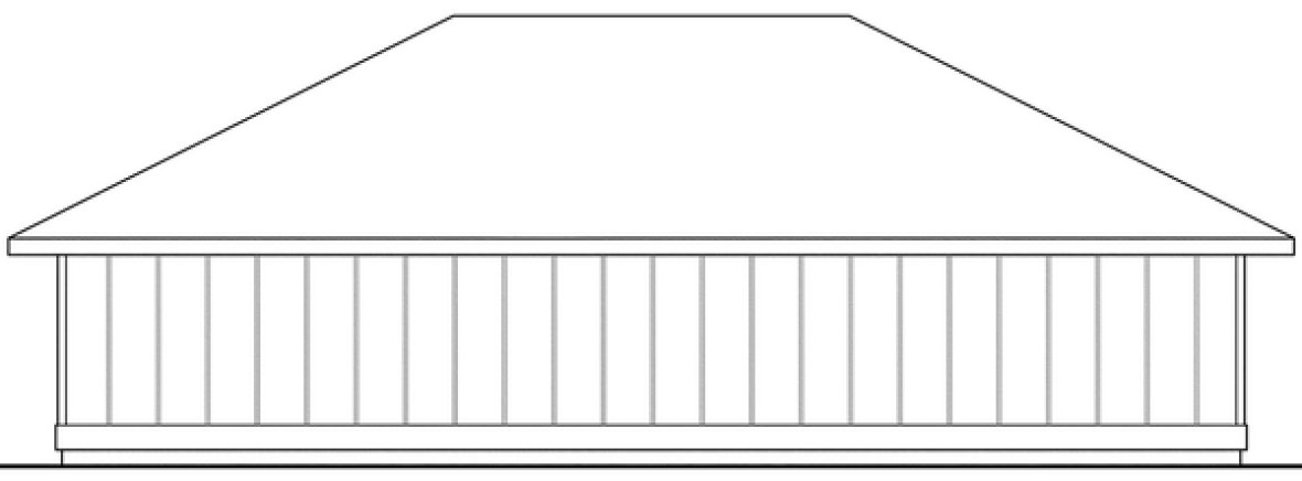 Rear Elevation for House Plan #348351