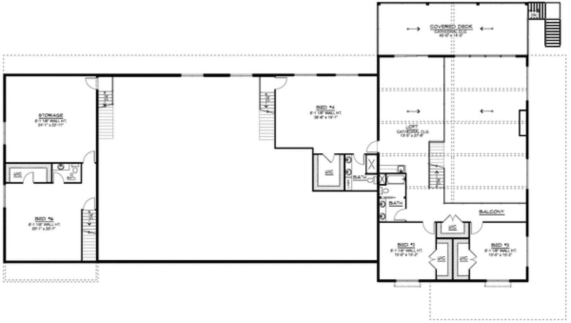 Second Floor Plan for House Plan #751877