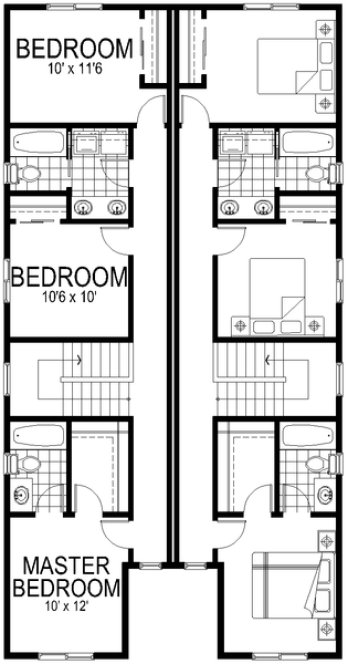 Second Floor Plan for House Plan #802582
