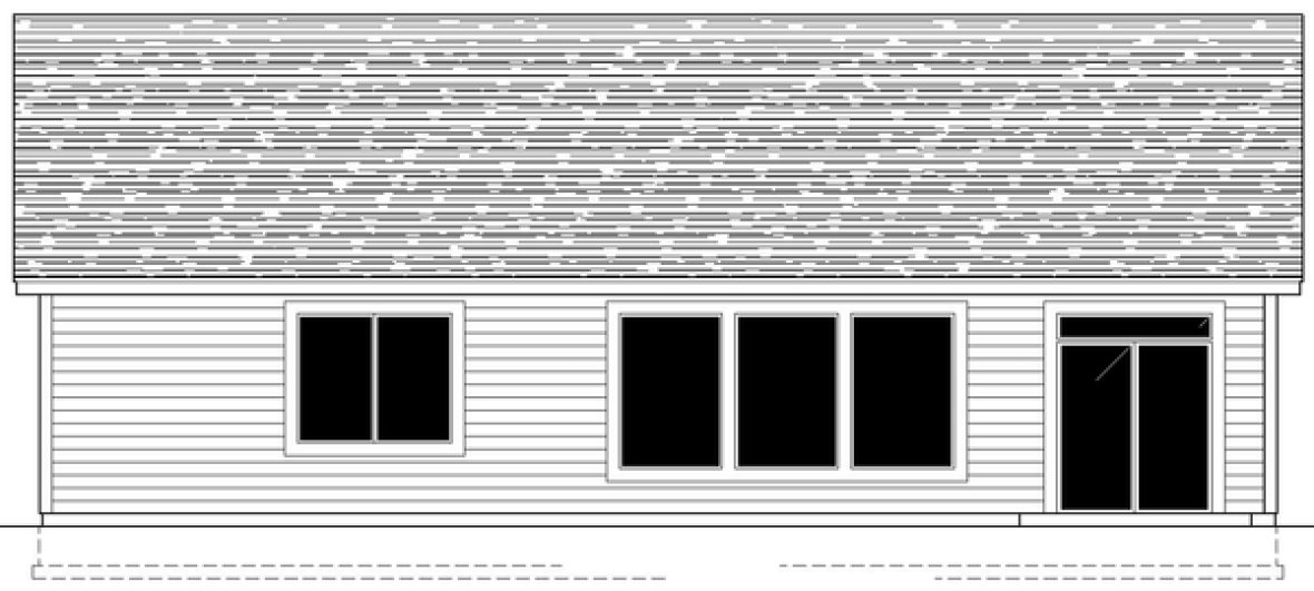 Rear Elevation for House Plan #807731