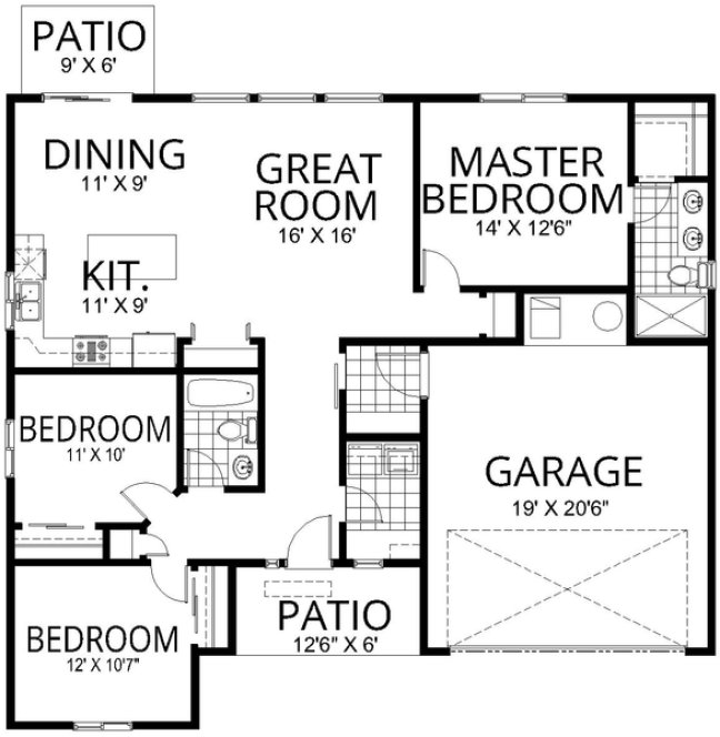 Main Floor Plan for House Plan #807731