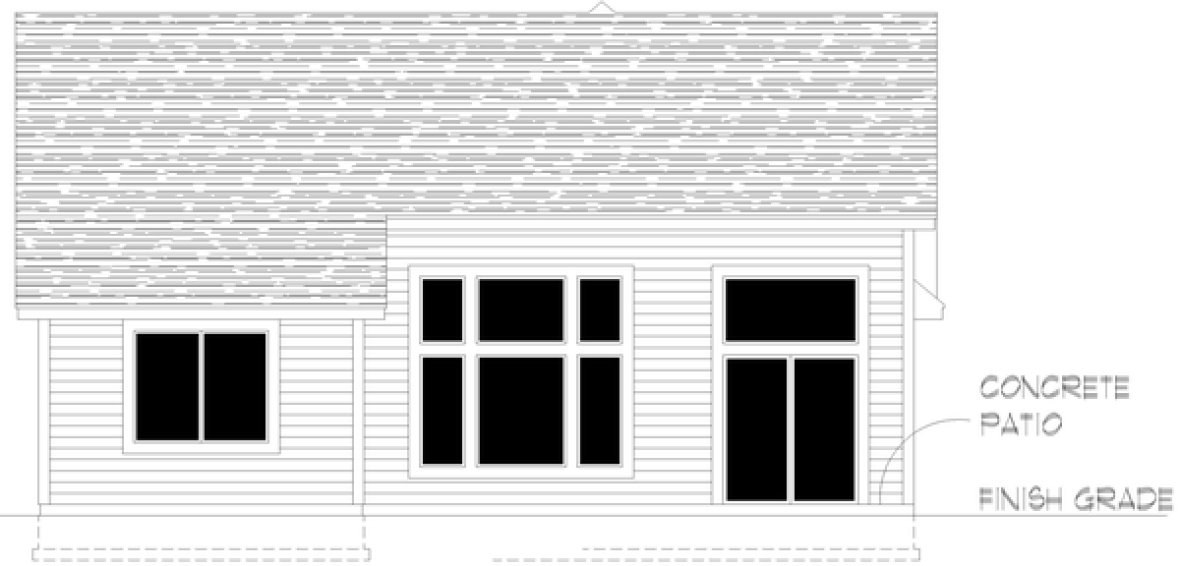 Rear Elevation for House Plan #803831
