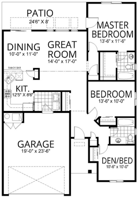 Main Floor Plan for House Plan #803831