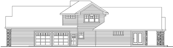 Right Elevation for House Plan #347553