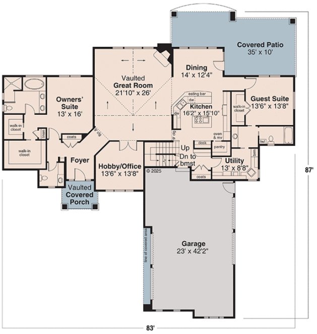 Main Floor Plan for House Plan #347553