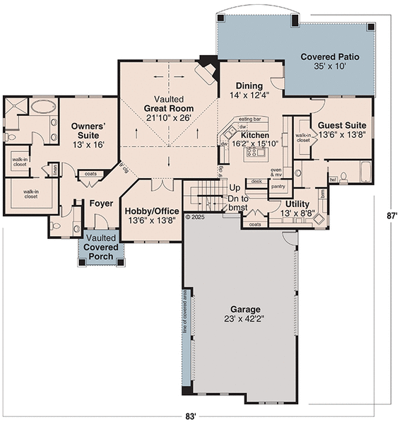 Main Floor Plan for House Plan #347553