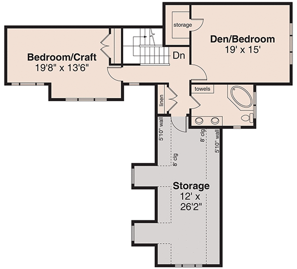 Second Floor Plan for House Plan #347553