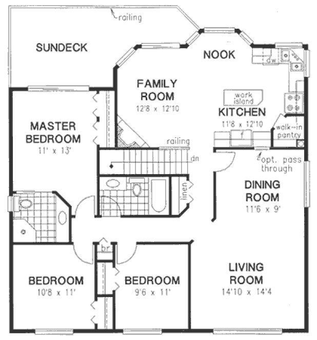 Main Floor Plan for House Plan #130319