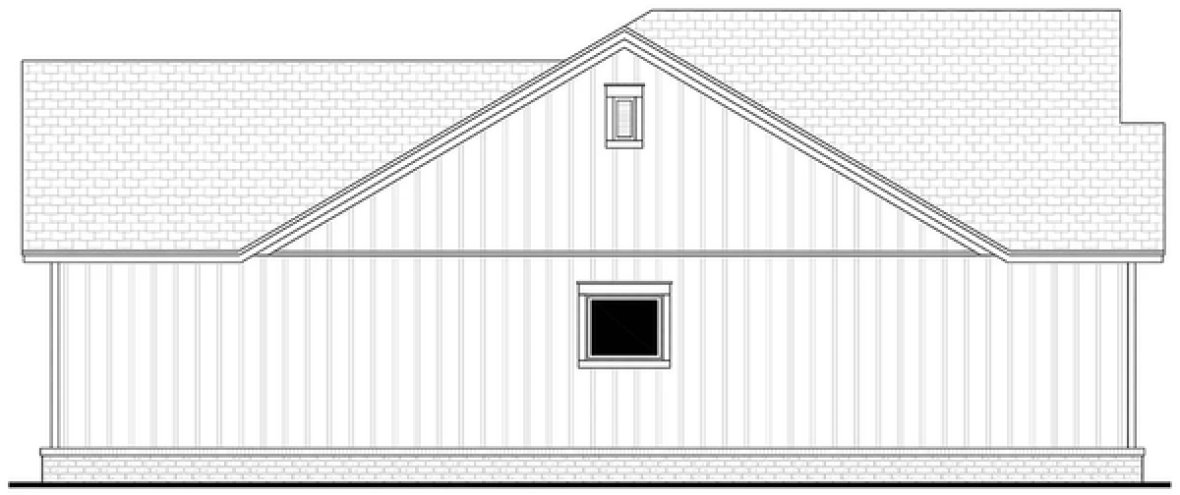 Left Elevation for House Plan #304521