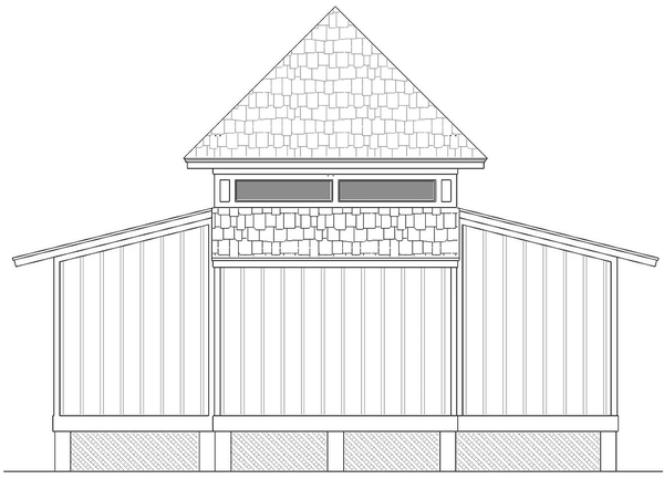 Left Elevation for House Plan #486150