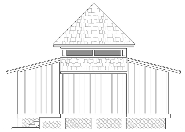 Right Elevation for House Plan #486150