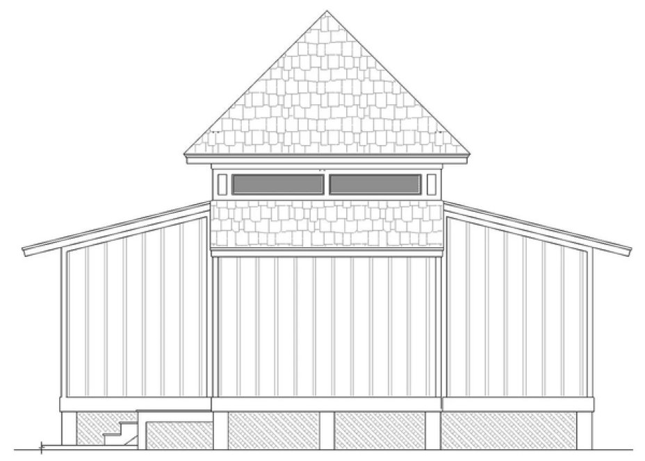 Right Elevation for House Plan #486150