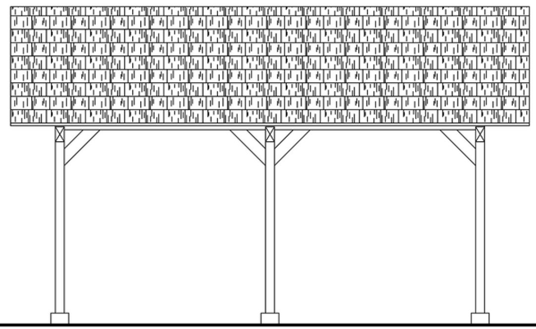 Left Elevation for House Plan #346750