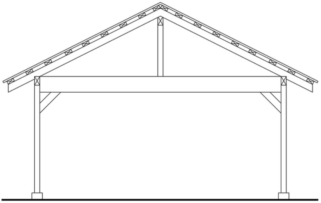 Rear Elevation for House Plan #346750