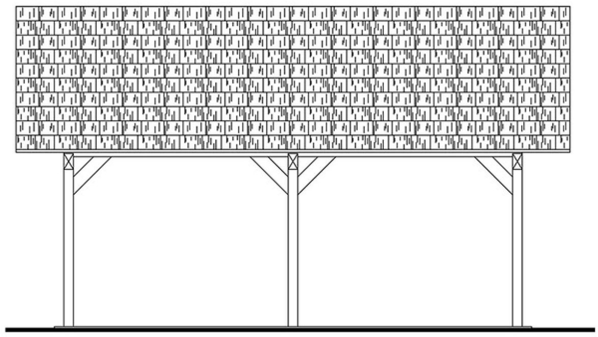 Left Elevation for House Plan #340576