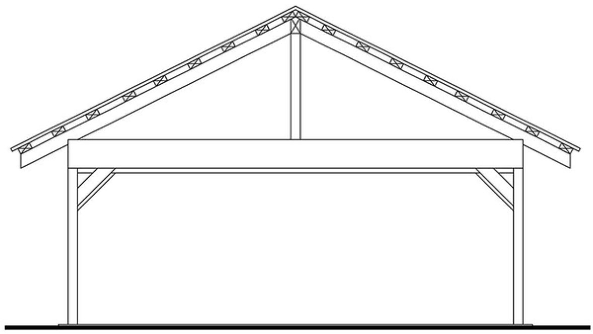 Rear Elevation for House Plan #340576