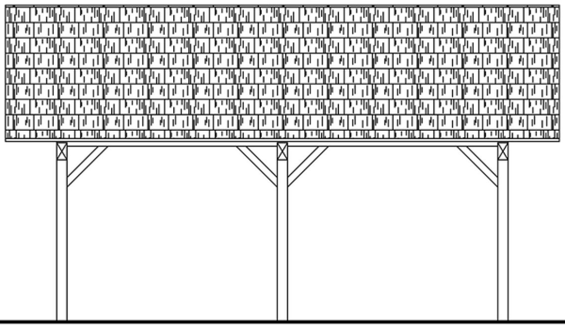 Left Elevation for House Plan #340484