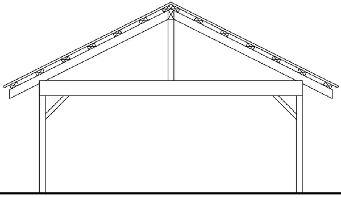 Rear Elevation for House Plan #340484