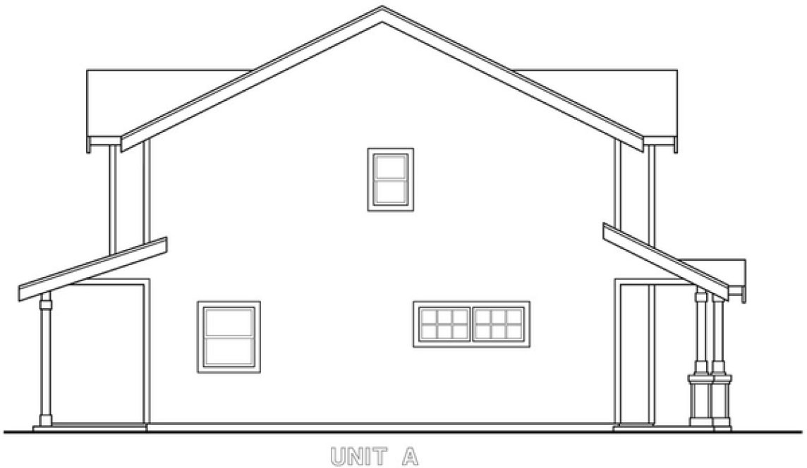 Left Elevation for House Plan #346772