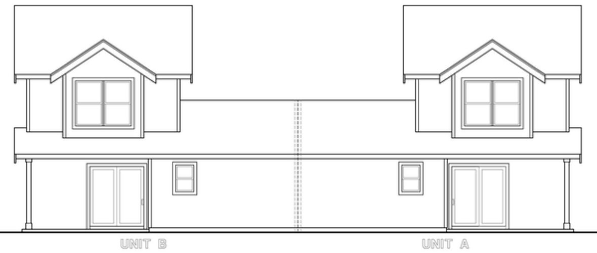 Rear Elevation for House Plan #346772