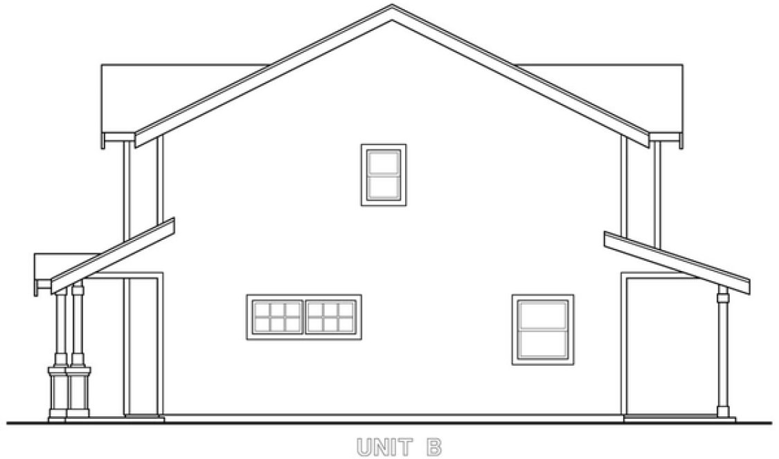 Right Elevation for House Plan #346772