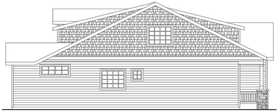 Left Elevation for House Plan #347742