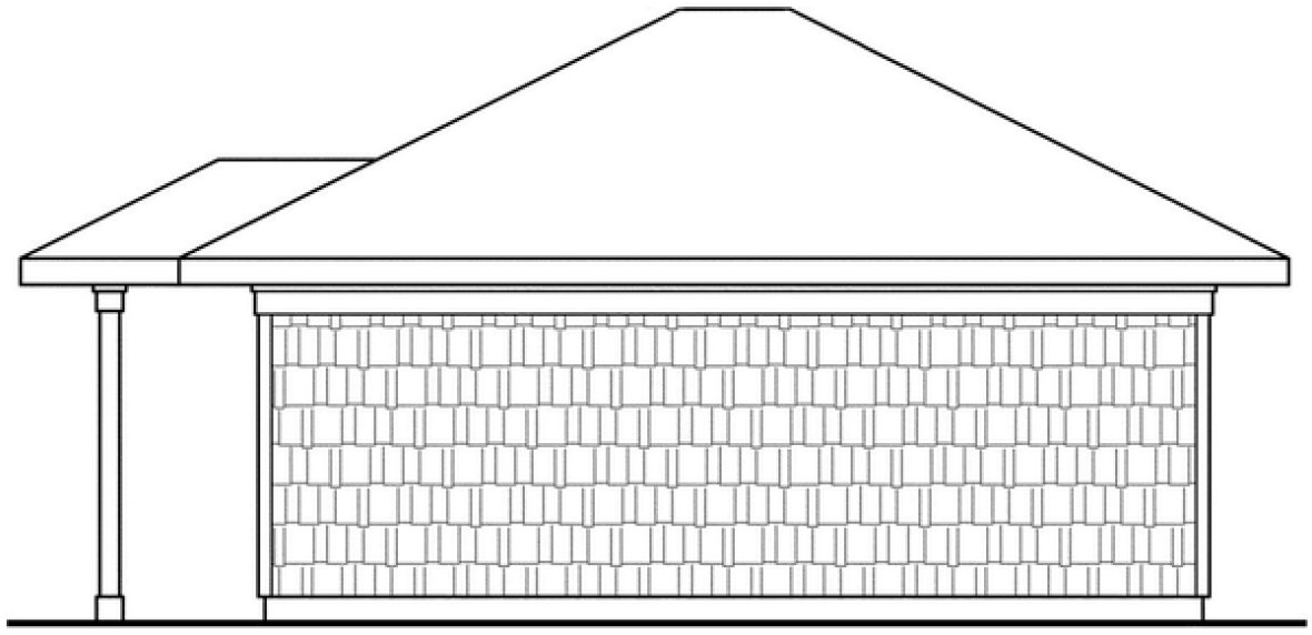 Rear Elevation for House Plan #340440