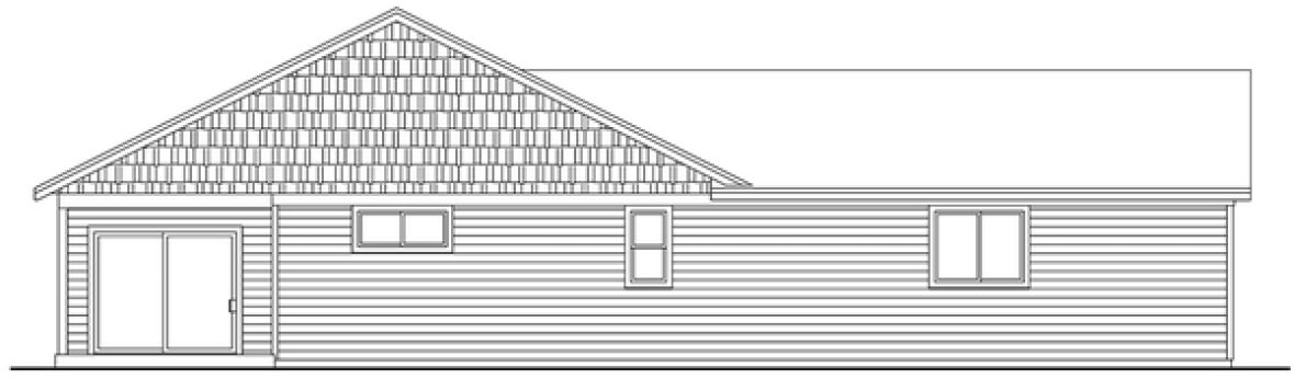 Rear Elevation for House Plan #346561