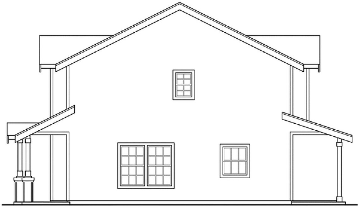 Right Elevation for House Plan #342412