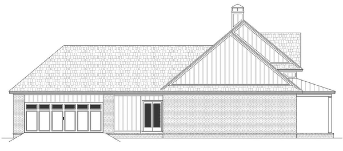 Left Elevation for House Plan #480171