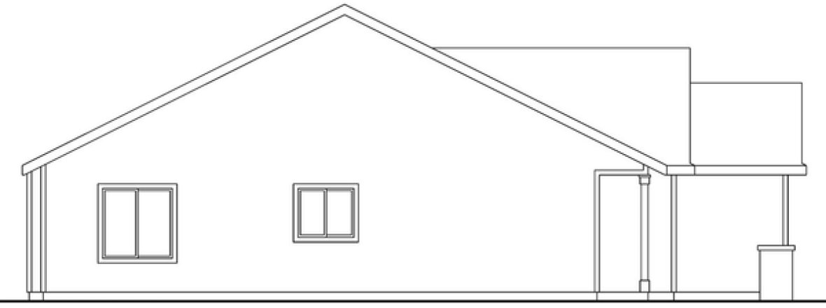 Left Elevation for House Plan #348671