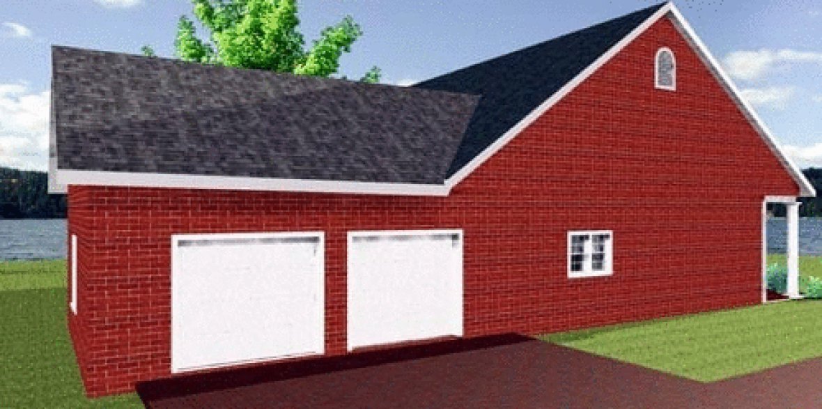 Left Elevation for House Plan #435371