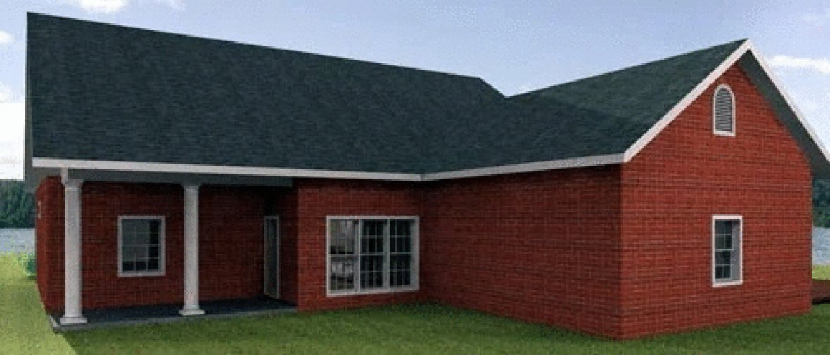 Rear Elevation for House Plan #435371