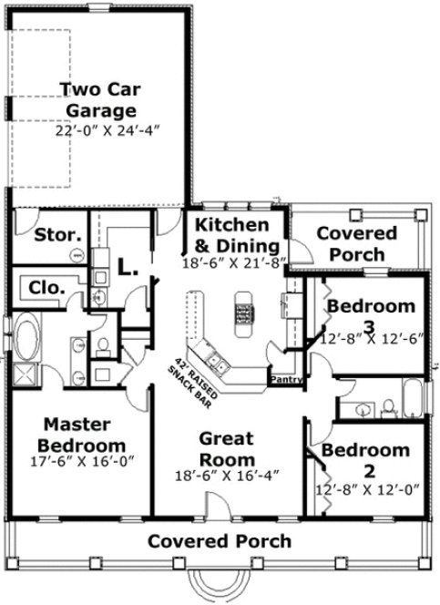 Main Floor Plan for House Plan #435371