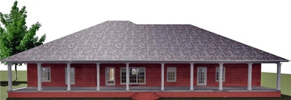 Rear Elevation for House Plan #431832