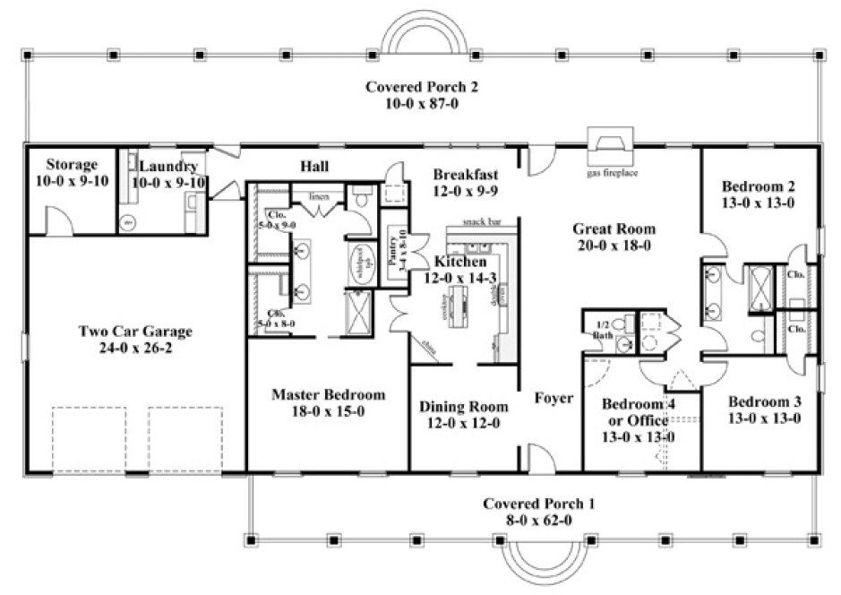 Main Floor Plan for House Plan #431832