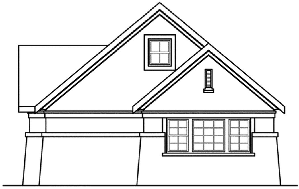 Right Elevation for House Plan #341302