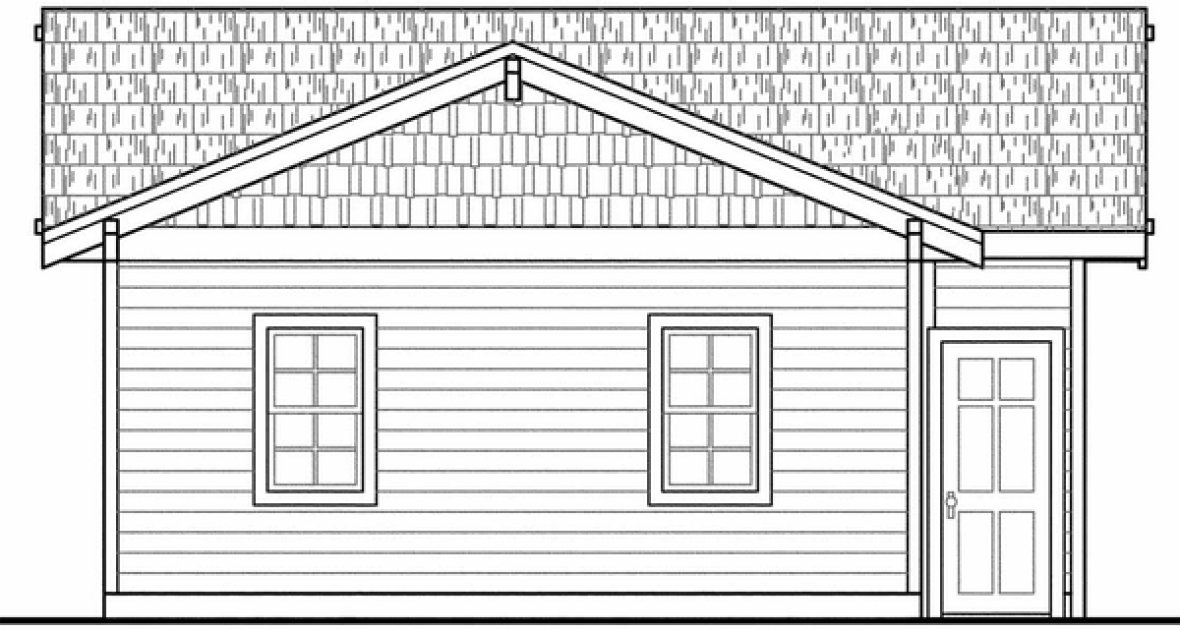 Left Elevation for House Plan #346180