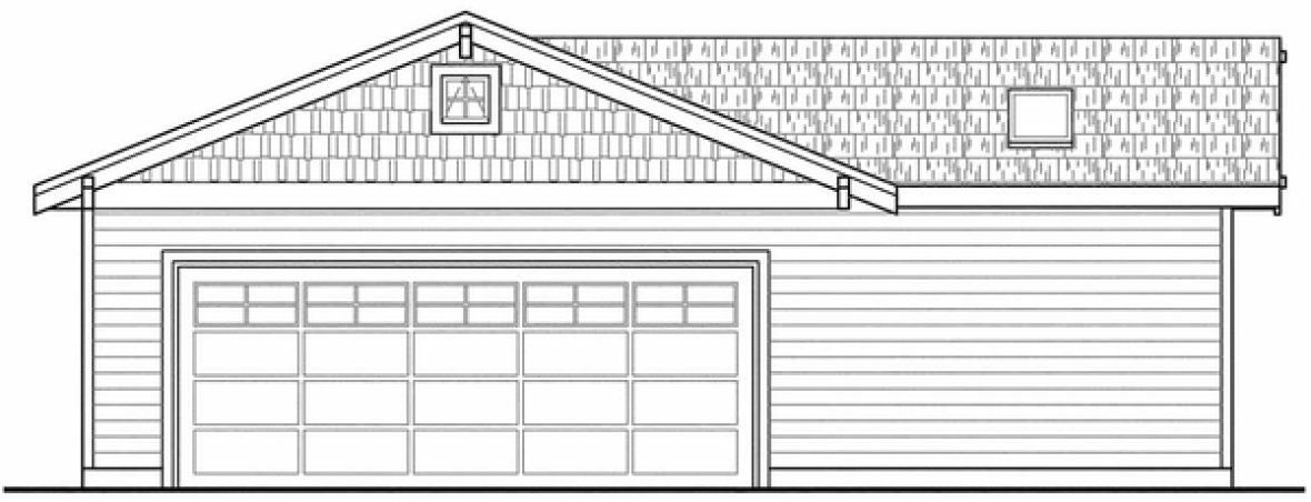 Rear Elevation for House Plan #346180