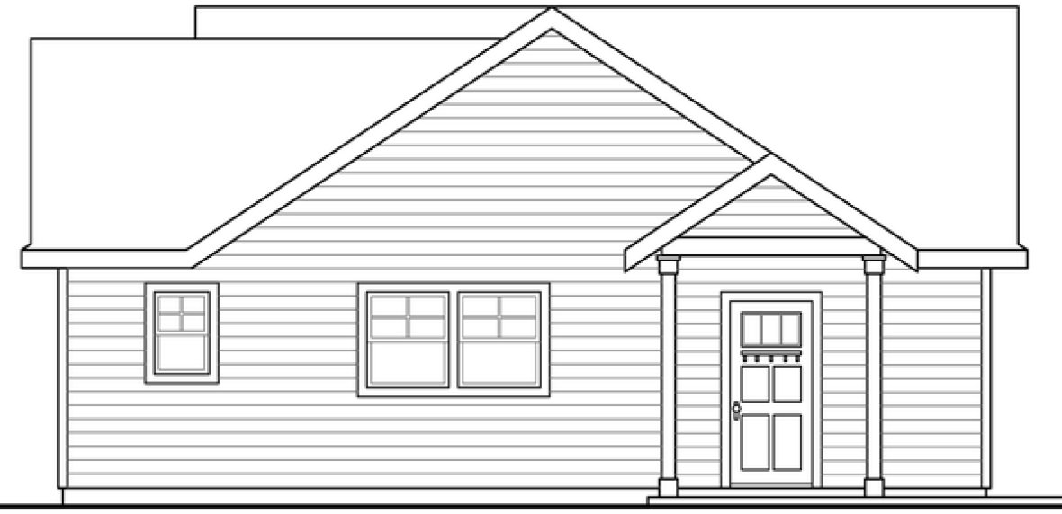 Left Elevation for House Plan #346721