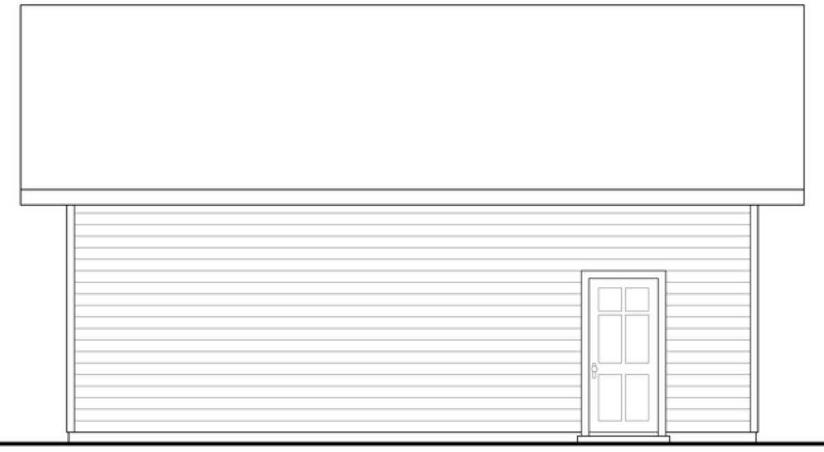 Left Elevation for House Plan #340060