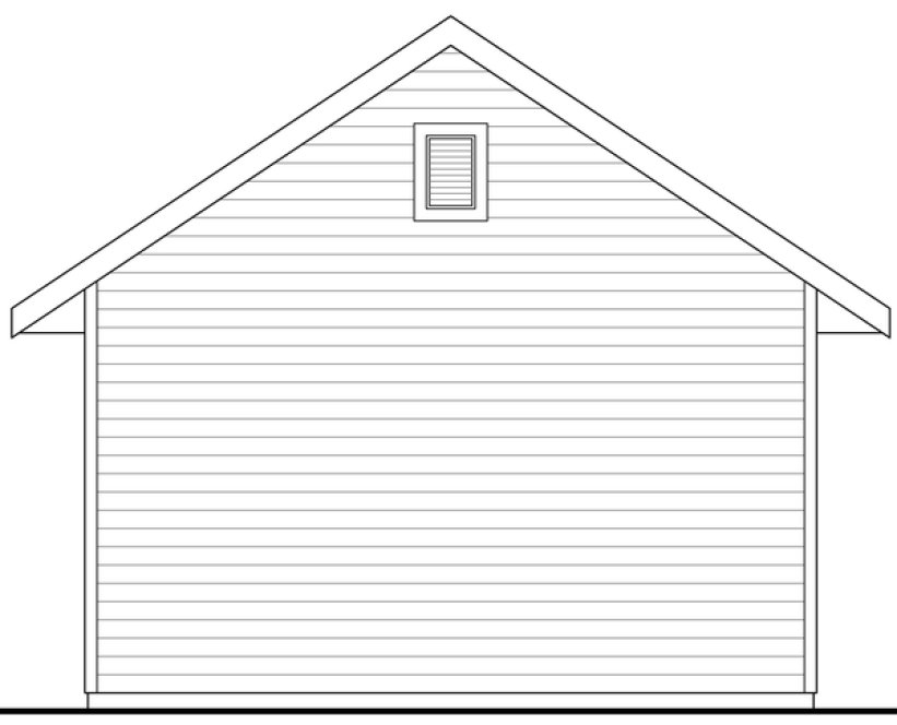 Rear Elevation for House Plan #340060