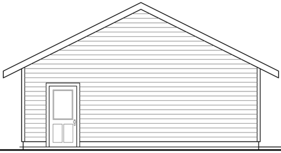 Left Elevation for House Plan #346760