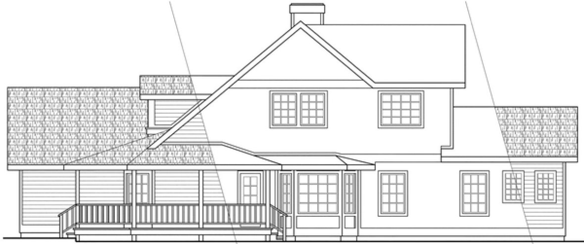 Right Elevation for House Plan #341952
