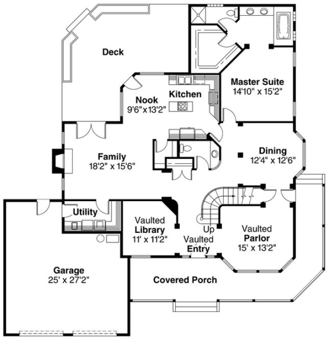 Main Floor Plan for House Plan #341952