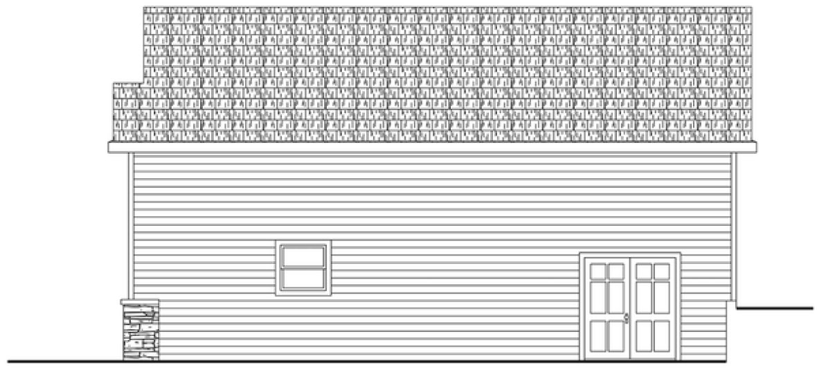 Right Elevation for House Plan #342551