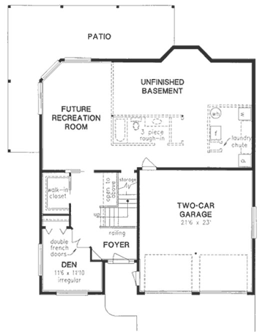 Basement Plan for House Plan #138319