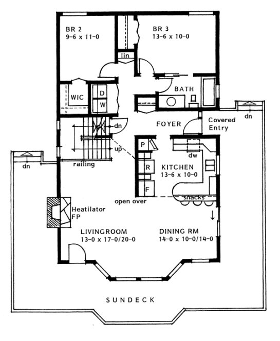 Main Floor Plan for House Plan #224205